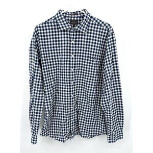 Rodd & Gunn Shirt Mens XL Blue White Sports Fit Button Up Woven Italy Check